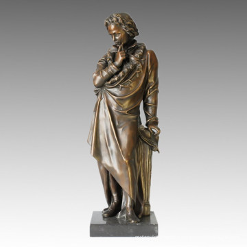 Statuette Classique Statue Musicienne Beethoven Bronze Sculpture TPE-016